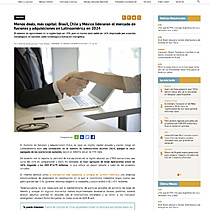 Menos deals, m�s capital: Brasil, Chile y M�xico lideraron el mercado de fusiones y adquisiciones en Latinoam�rica en 2024